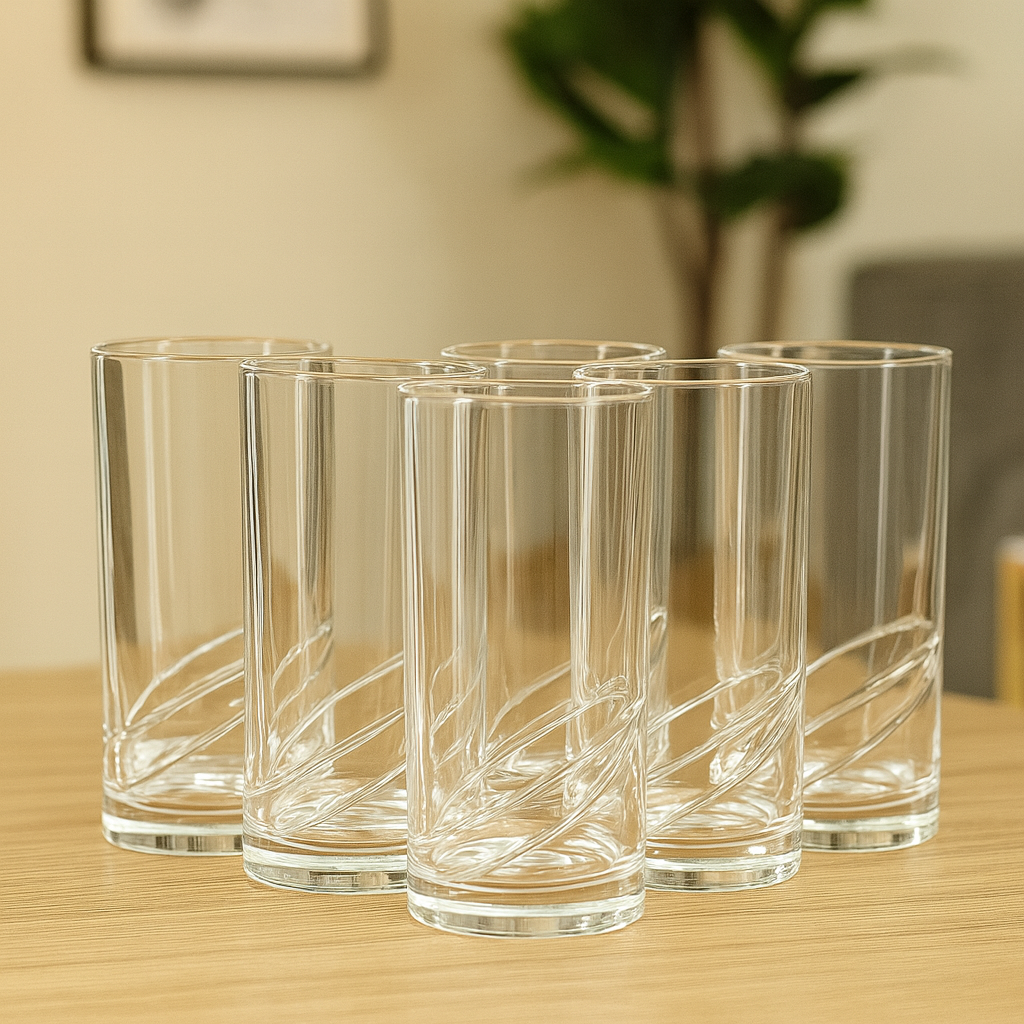 Slanted Clear Glass 12c – Modern Premium Drinkware