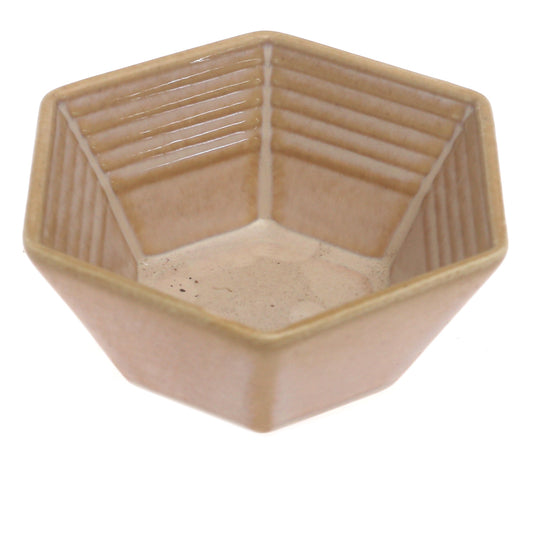 Beige Decorative Ceramic Bowl – Minimalist Table & Console Accent, 5 x 5 Inch