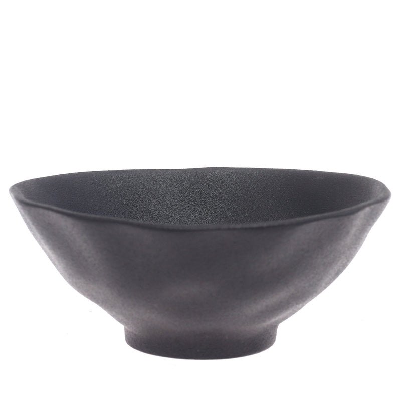 Black  Bowl – Modern Minimal Tabletop Accent Bowl, 8 Inch - Habitt