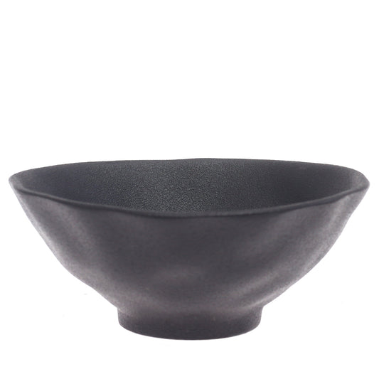 Black  Bowl – Modern Minimal Tabletop Accent Bowl, 8 Inch - Habitt