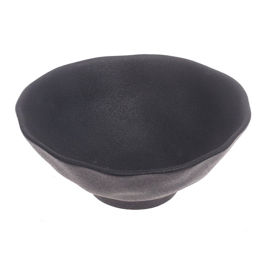 Black  Bowl – Modern Minimal Tabletop Accent Bowl, 8 Inch - Habitt