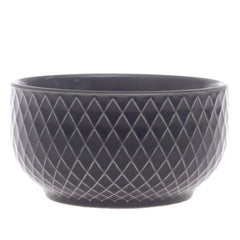Black Diamond Textured Ceramic Bowl – 4 Inch Modern Serving Bowl - Habitt