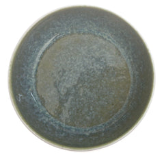 Green & White Ceramic Bowl 6.5 Inch – Rustic Glazed Serving Bowl - Habitt