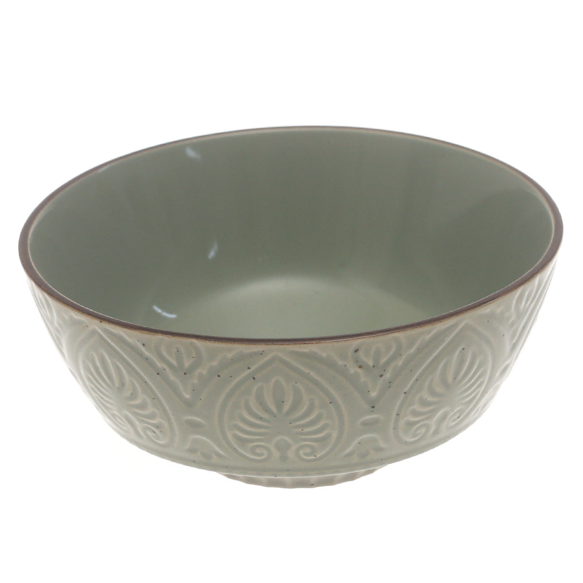 Green Ceramic Serving Bowl – 6 Inch Textured Tableware Accent