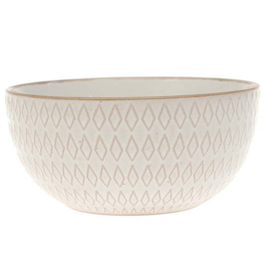 White Ceramic Serving Bowl – 5.5 Inch Textured Tableware Essential