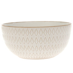 White Ceramic Serving Bowl – 5.5 Inch Textured Tableware Essential
