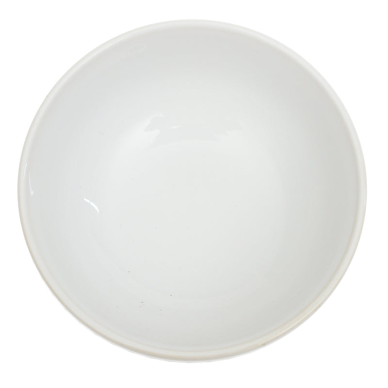 White Ceramic Bowl – 6 Inch Minimalist Textured Serving Bowl - Habitt