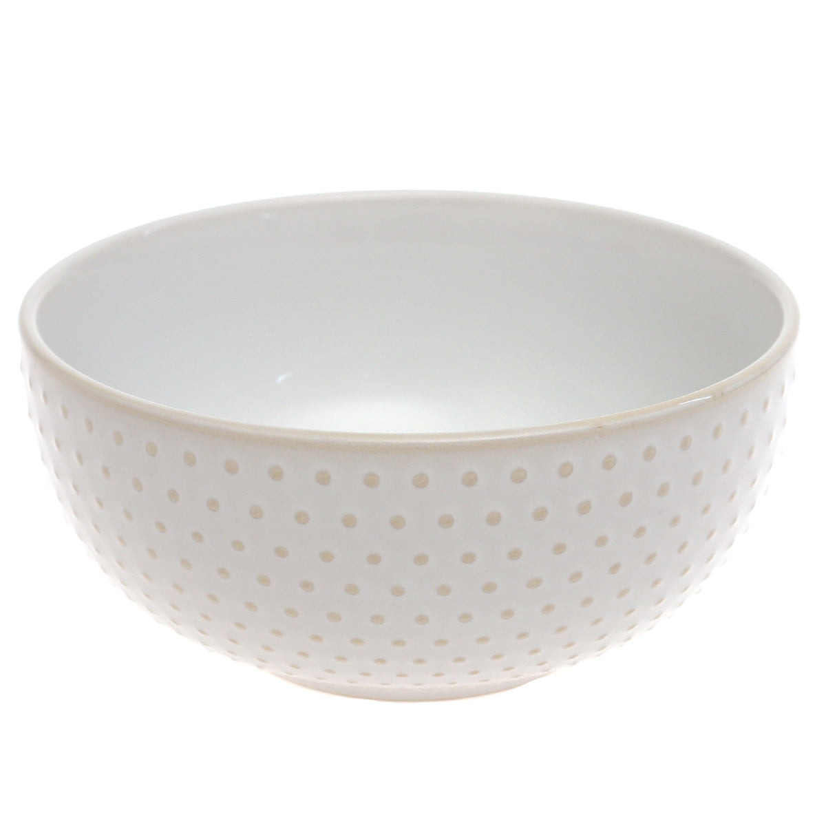 White Ceramic Bowl – 6 Inch Minimalist Textured Serving Bowl - Habitt