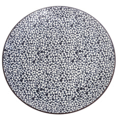 Blue & Yellow Geometric Dinner Plate – 10.5 Inch Ceramic Plate