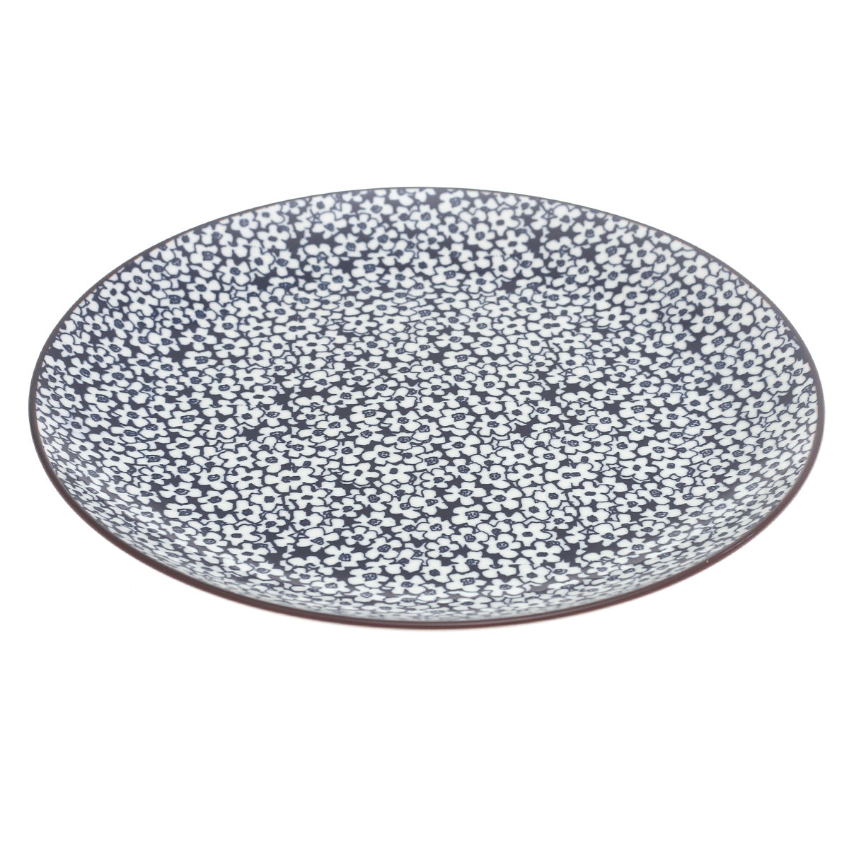 Blue & Yellow Geometric Dinner Plate – 10.5 Inch Ceramic Plate