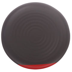 Grey & Red Dinner Plate 11 Inch – Modern Ceramic Dining Plate
