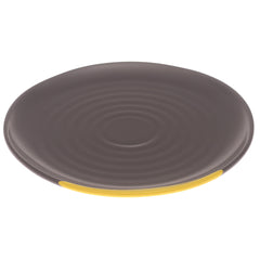 Grey & Yellow Dinner Plate 11 Inch – Modern Dual-Tone Ceramic Plate