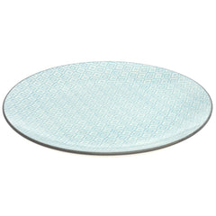 Light Blue Geometric Dinner Plate – 10.5 Inch Ceramic Plate