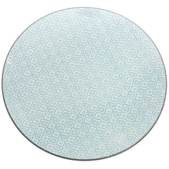 Light Blue Geometric Dinner Plate – 10.5 Inch Ceramic Plate