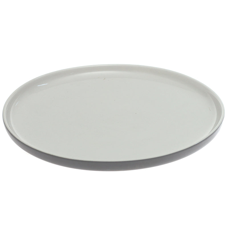 Light Grey & Grey Dinner Plate – 10 Inch Food-Safe Plate - Habitt