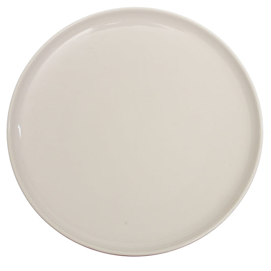 Maroon & White Dinner Plate – 10 Inch Food-Safe Plate