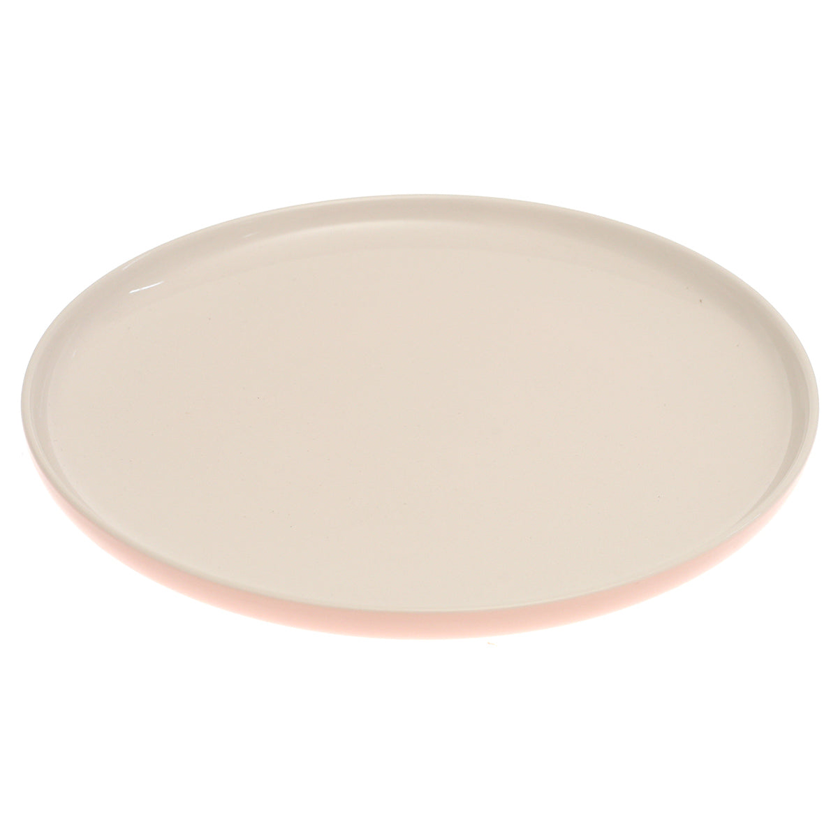 White & Pink Dinner Plate – 10 Inch Food-Safe Plate