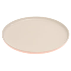 White & Pink Dinner Plate – 10 Inch Food-Safe Plate