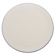 White Dinner Plate 11 Inch – Elegant Textured Rim Ceramic Plate - Habitt