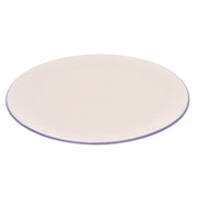 White Dinner Plate 11 Inch – Elegant Textured Rim Ceramic Plate - Habitt