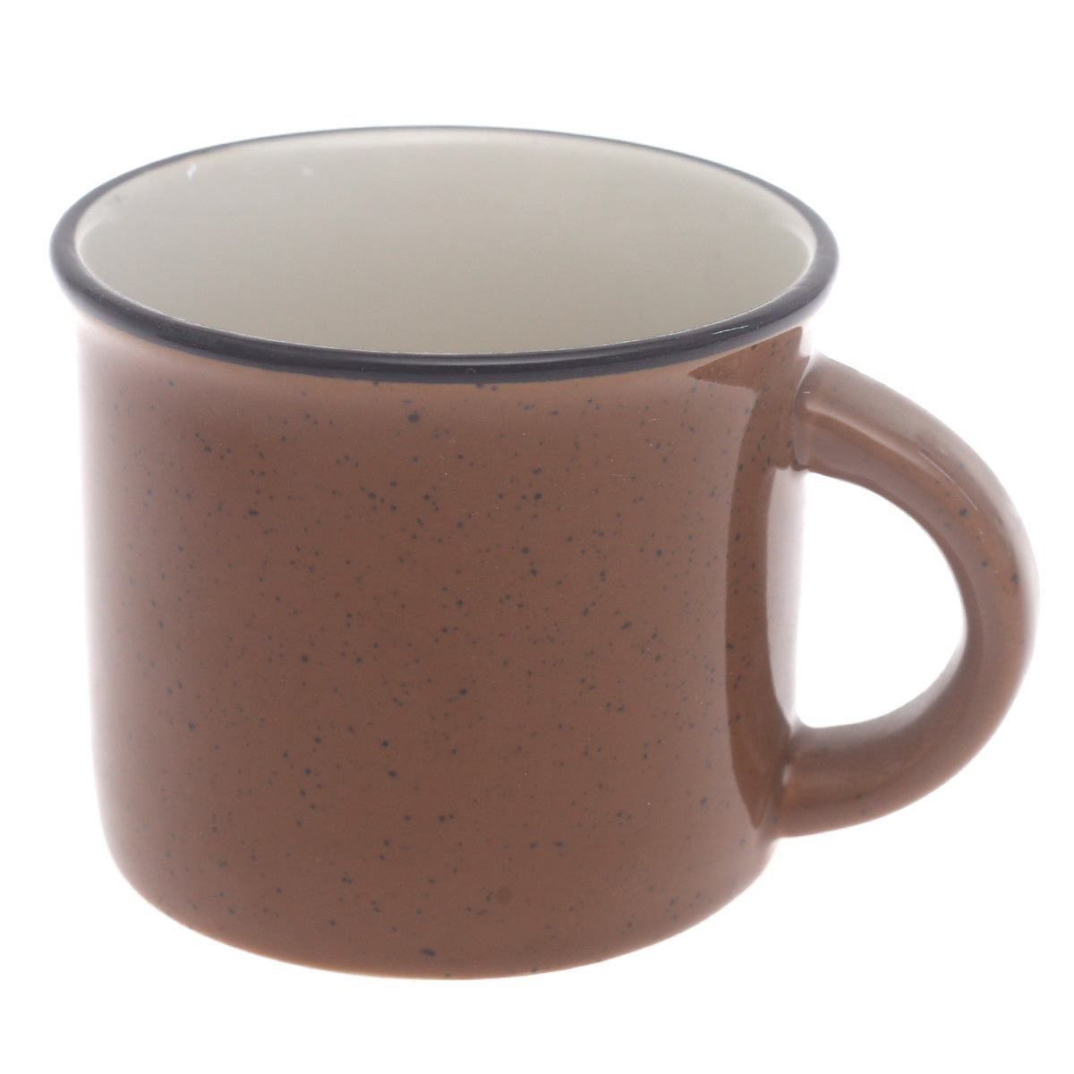Dark Brown Speckled Ceramic Mug – 3 × 3 Inch Rustic Tea & Coffee Mug