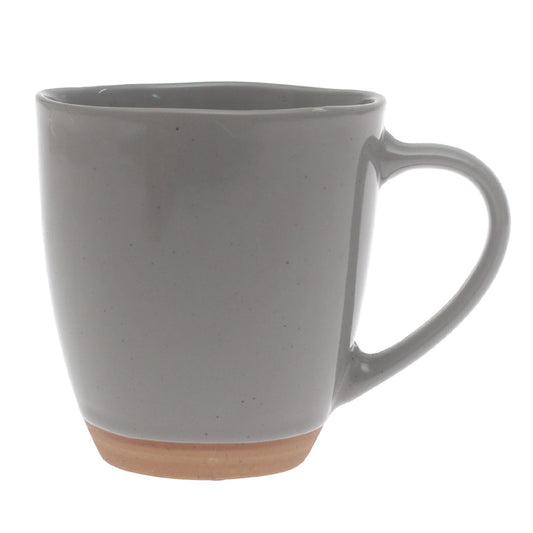 Grey Ceramic Mug 3.5 x 4 Inch | Minimalist Coffee & Tea Mug with Natural Base