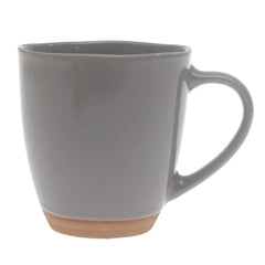 Grey Ceramic Mug 3.5 x 4 Inch | Minimalist Coffee & Tea Mug with Natural Base