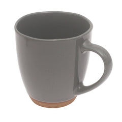 Grey Ceramic Mug 3.5 x 4 Inch | Minimalist Coffee & Tea Mug with Natural Base