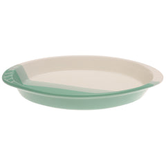 Oval Ceramic Serving Dish in Green & White – 7.5 x 14 Inch