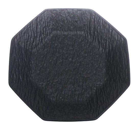 Black Ceramic Platter – 10 Inches | Modern Textured Serving Platter - Habitt