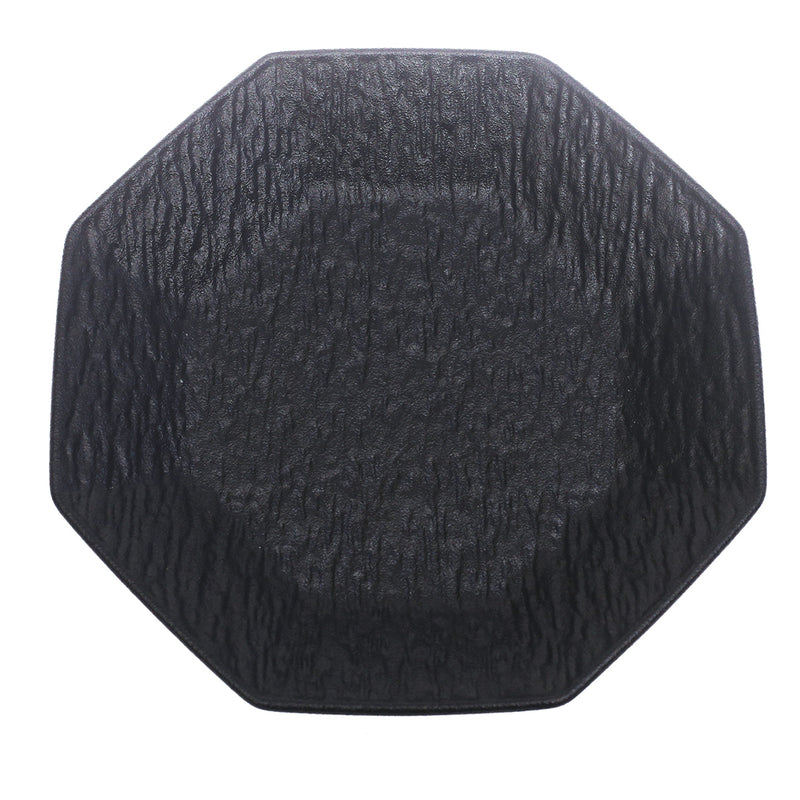 Black Ceramic Platter – 10 Inches | Modern Textured Serving Platter - Habitt