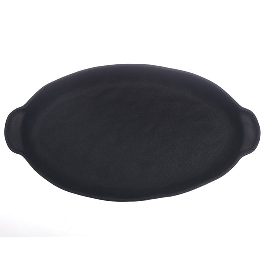 Black Oval Serving Platter – 7 x 13 Inch | Elegant Matte Finish Tableware
