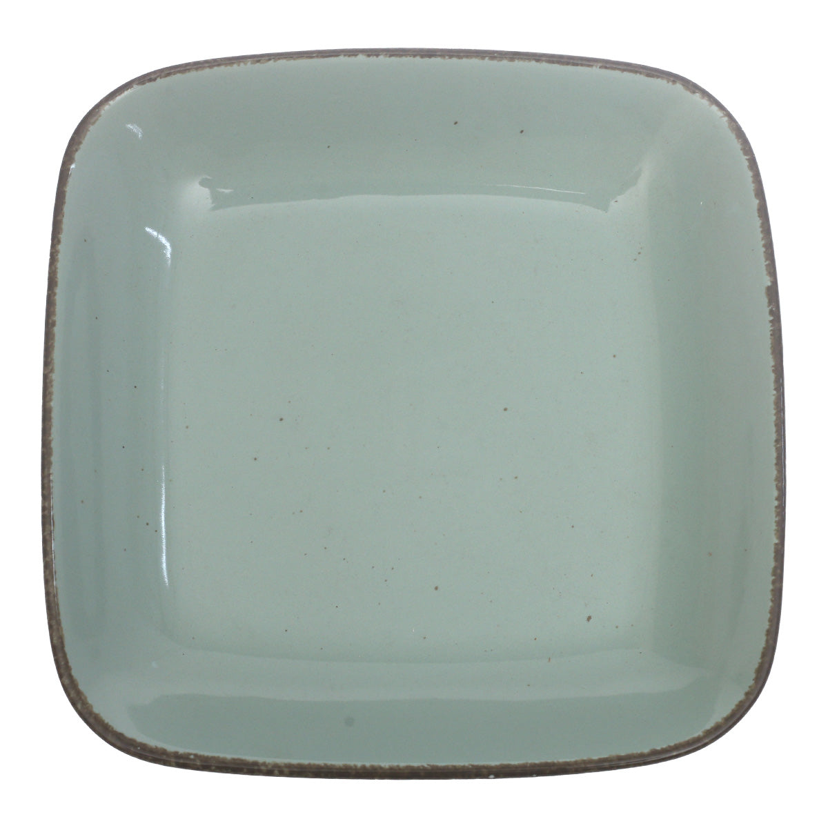 Green Square Serving Platter – 8.5 Inch | Contemporary Rustic Tableware - Habitt
