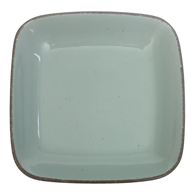Green Square Serving Platter – 8.5 Inch | Contemporary Rustic Tableware - Habitt