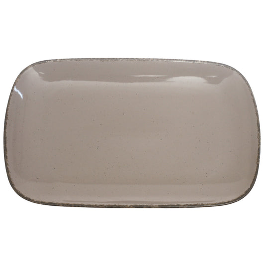 Grey Rectangular Serving Platter – 8 x 13 Inch | Rustic Glazed Tableware