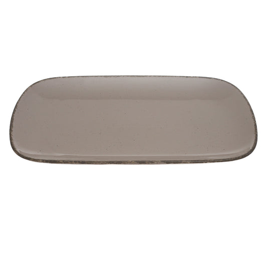 Grey Rectangular Serving Platter – 8 x 13 Inch | Rustic Glazed Tableware