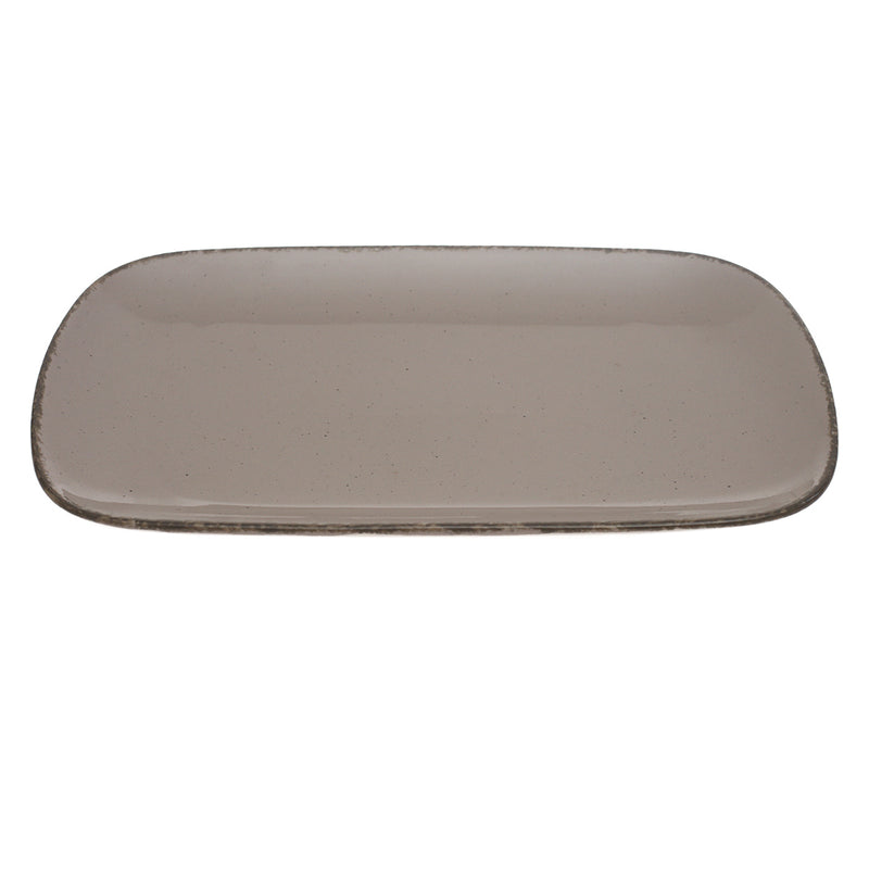 Grey Rectangular Serving Platter – 8 x 13 Inch | Rustic Glazed Tableware - Habitt