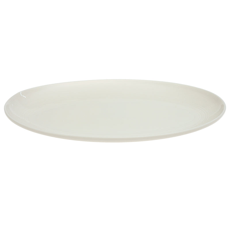 White Ceramic Platter 7 x 12 Inch – Elegant Oval Serving Plate - Habitt