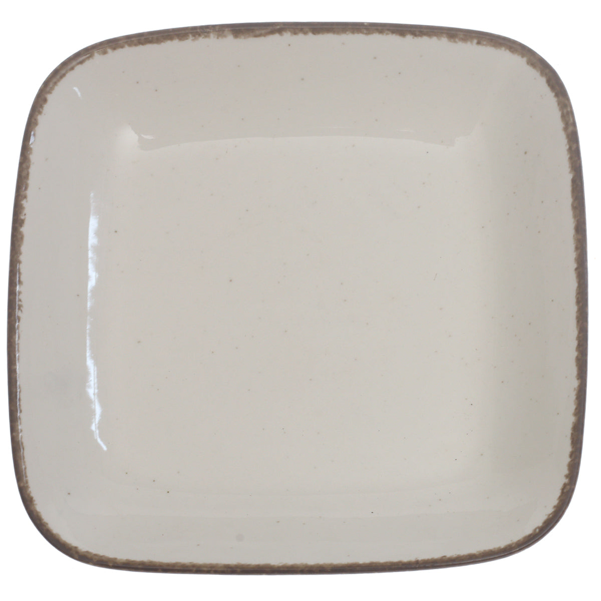 White Ceramic Platter 8.5 Inch – Rustic Square Serving Plate