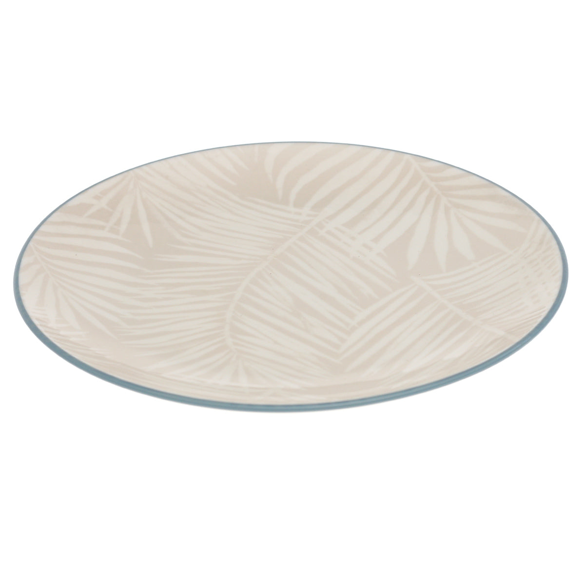 Beige Ceramic Quarter Plate 8 Inch – Leaf Pattern Side Plate