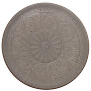 Brown Embossed Ceramic Quarter Plate 8 Inch - Habitt
