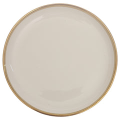 Quarter Plate – Gold & White Ceramic Plate | 8 Inch