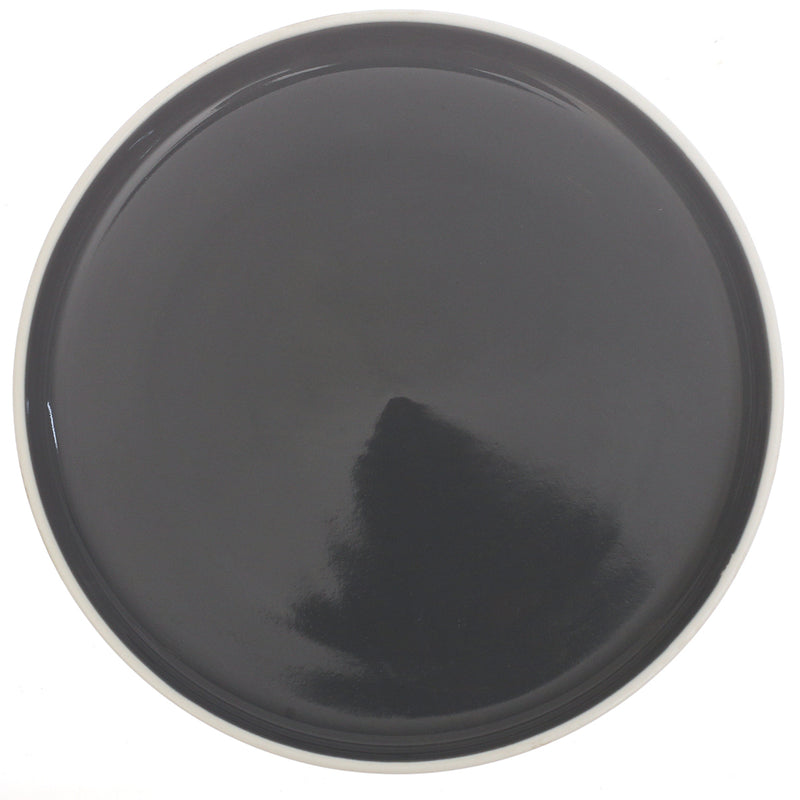 Grey Ceramic Quarter Plate 8 Inch – Modern Glossy Side Plate - Habitt