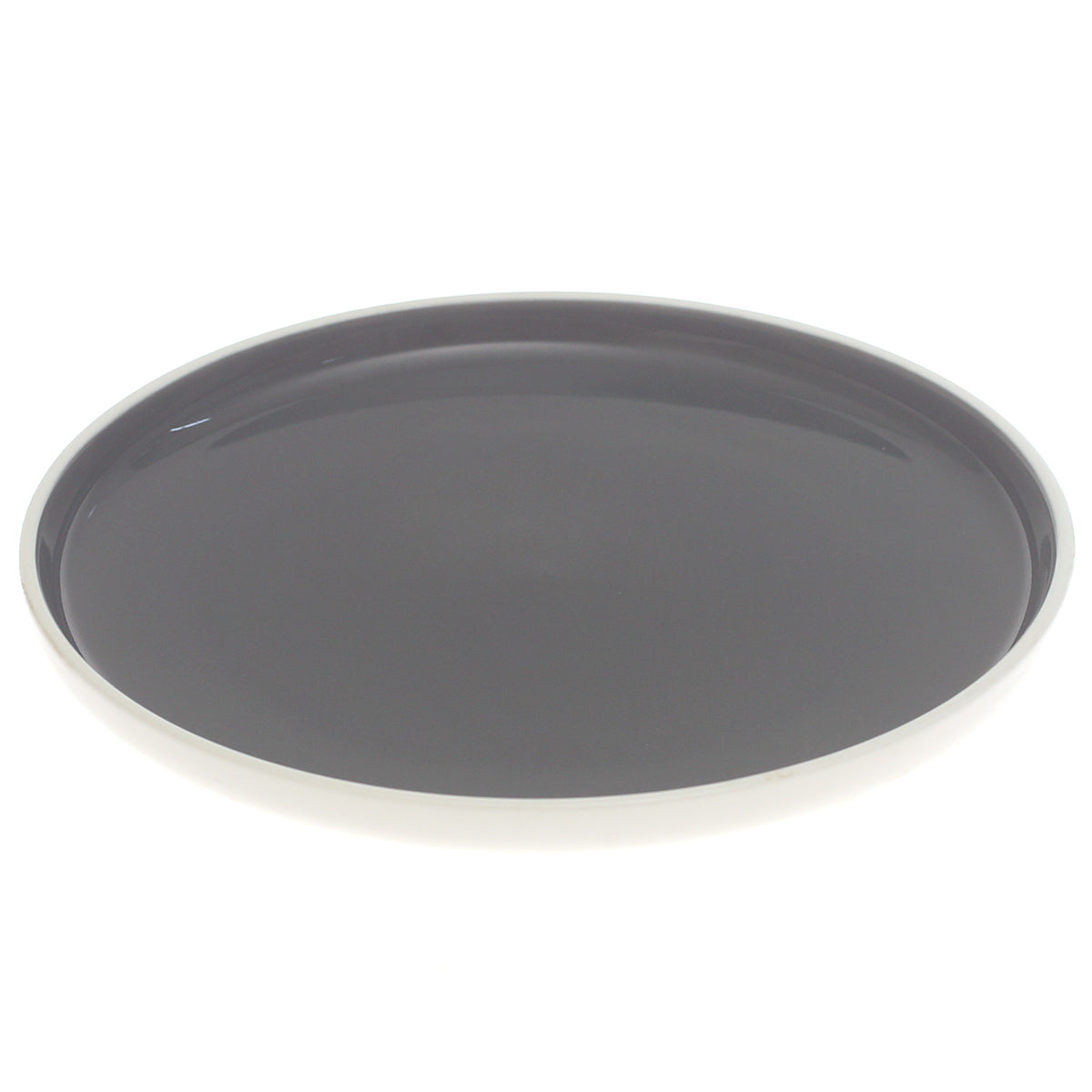 Grey Ceramic Quarter Plate 8 Inch – Modern Glossy Side Plate