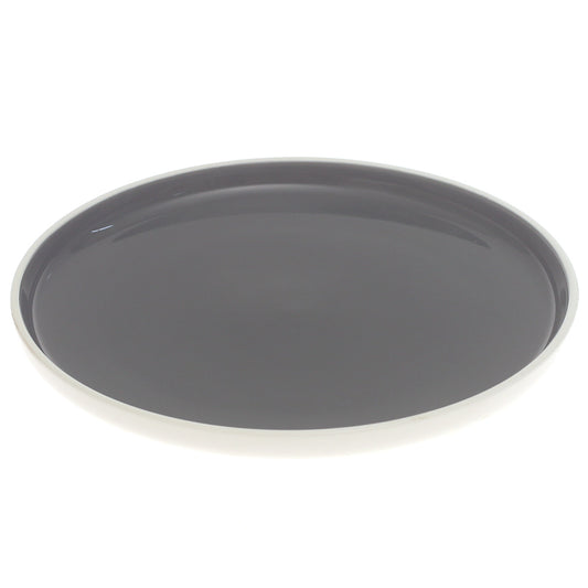 Grey Ceramic Quarter Plate 8 Inch – Modern Glossy Side Plate