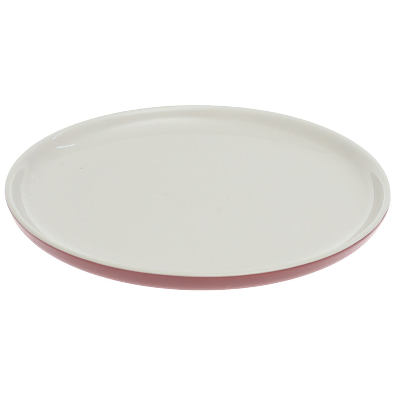 Maroon & White Ceramic Quarter Plate 7.5 Inch – Two-Tone Modern Side Plate - Habitt