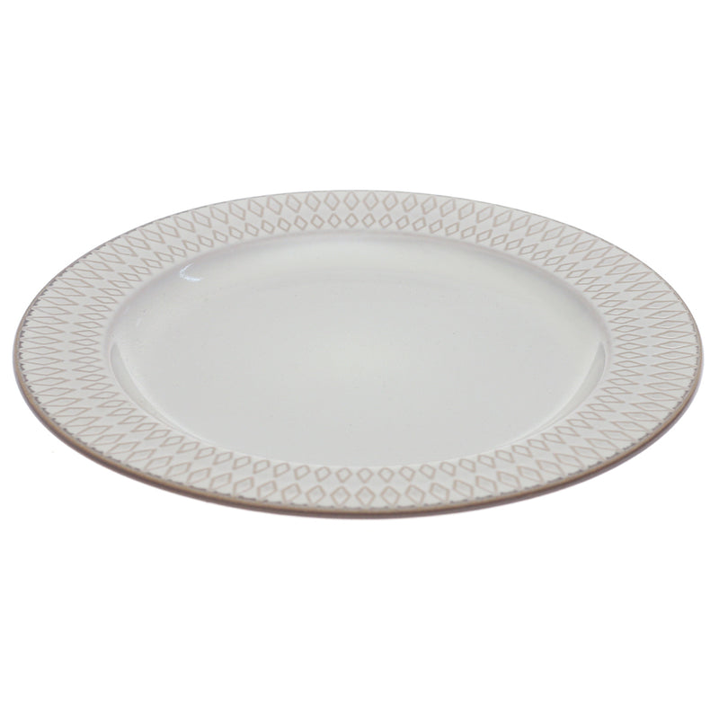 White Ceramic Quarter Plate 8 Inch - Habitt