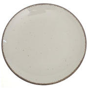 White Quarter Plate 8 Inch with Rustic Rim – Ceramic Side Plate for Elegant Serving - Habitt