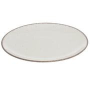 White Quarter Plate 8 Inch with Rustic Rim – Ceramic Side Plate for Elegant Serving - Habitt