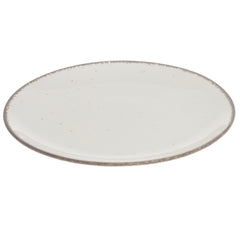 White Quarter Plate 8 Inch with Rustic Rim – Ceramic Side Plate for Elegant Serving